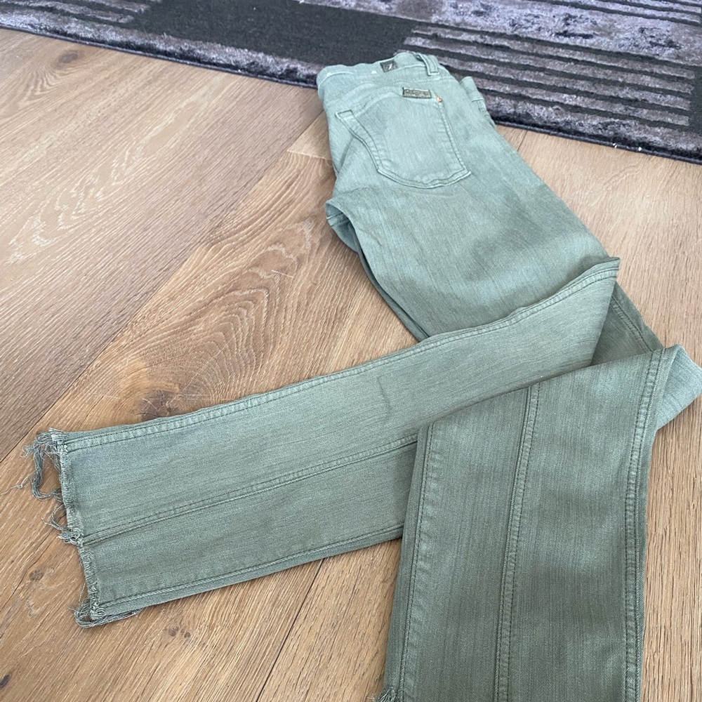 7 for All Mankind  khaki fray bottom jeans